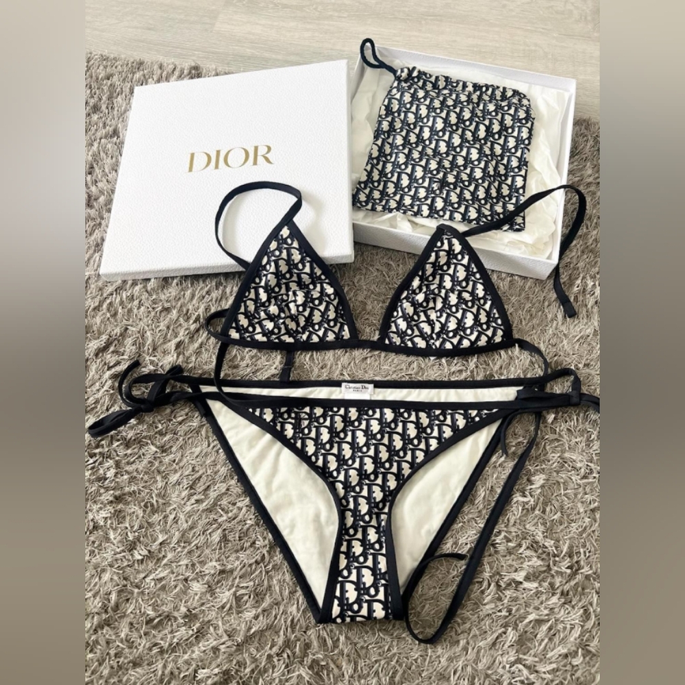 Dior Oblique Navy Blue Bikini